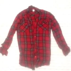 Plaid blouse top